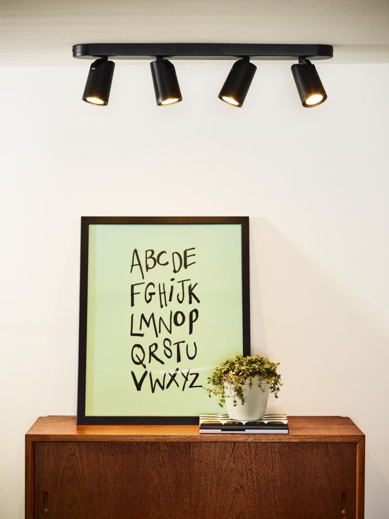 Lucide XYRUS - Stropné bodové svietidlo - LED Dim to warm - GU10 - 4x5W 2200K/3000K - Black